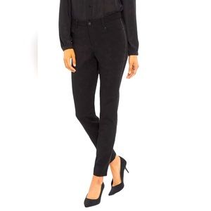 NWT Silver Beaded NYDJ Black Mid-Rise Skinny Stretchy Ankle Pants